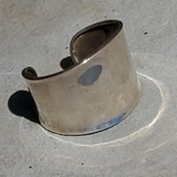 HOB Mexico 925 Large Concave Cuff Bracelet 31.3g - Picture 7 of 14